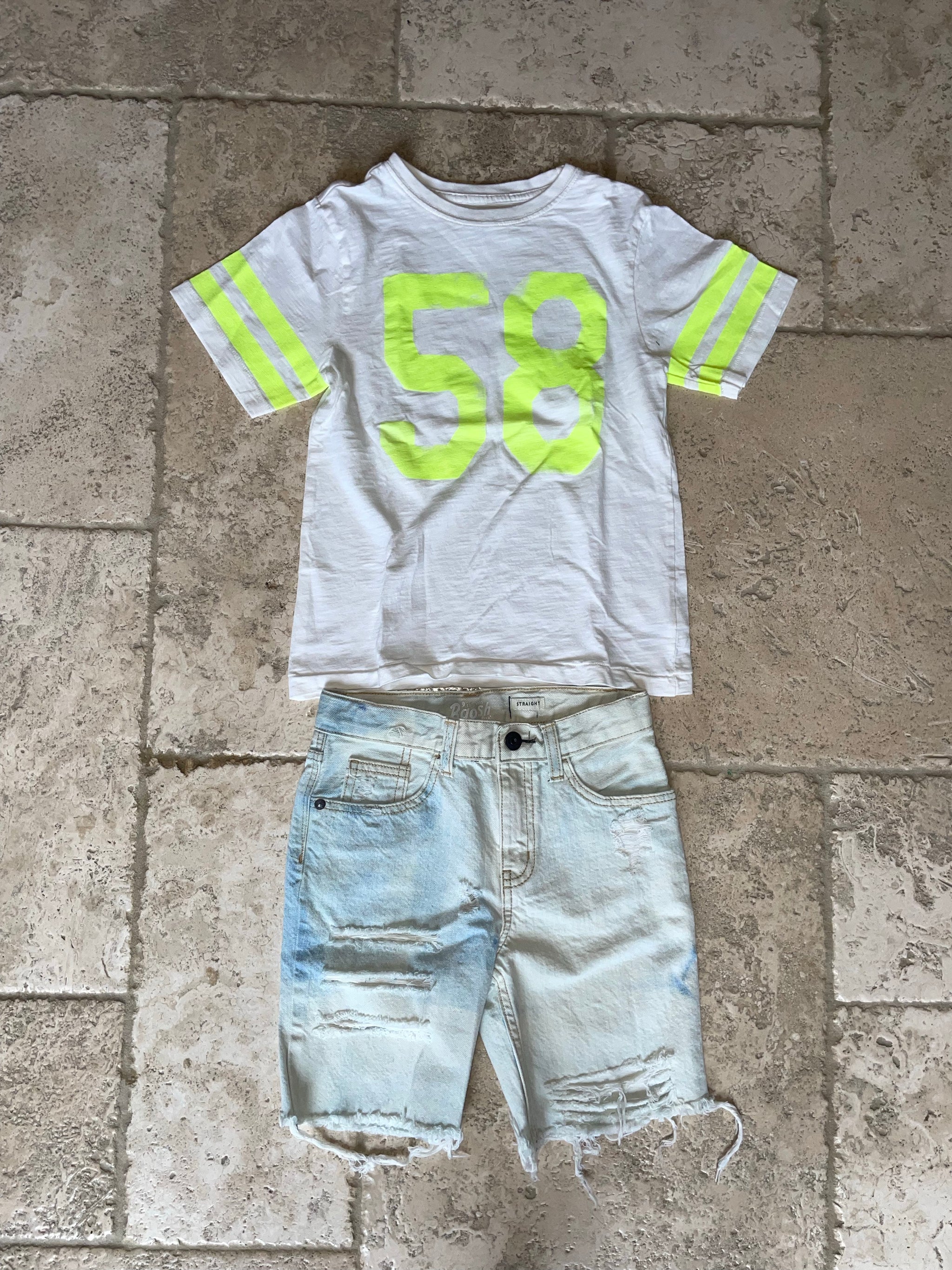 Jean Shorts & Top Set